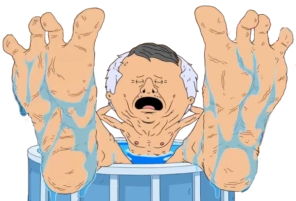 Mr Boss's Wet Feet Blank Meme Template