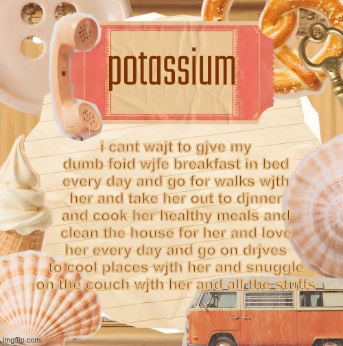 template (thanks shira) | i cant wajt to gjve my dumb foid wjfe breakfast in bed every day and go for walks wjth her and take her out to djnner and cook her healthy meals and clean the house for her and love her every day and go on drjves to cool places wjth her and snuggle on the couch wjth her and all the stuffs | image tagged in template thanks shira | made w/ Imgflip meme maker