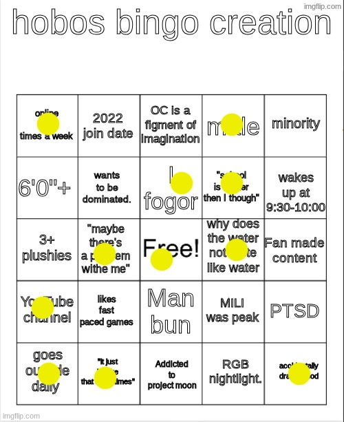 Hobo bingo | image tagged in hobo bingo | made w/ Imgflip meme maker