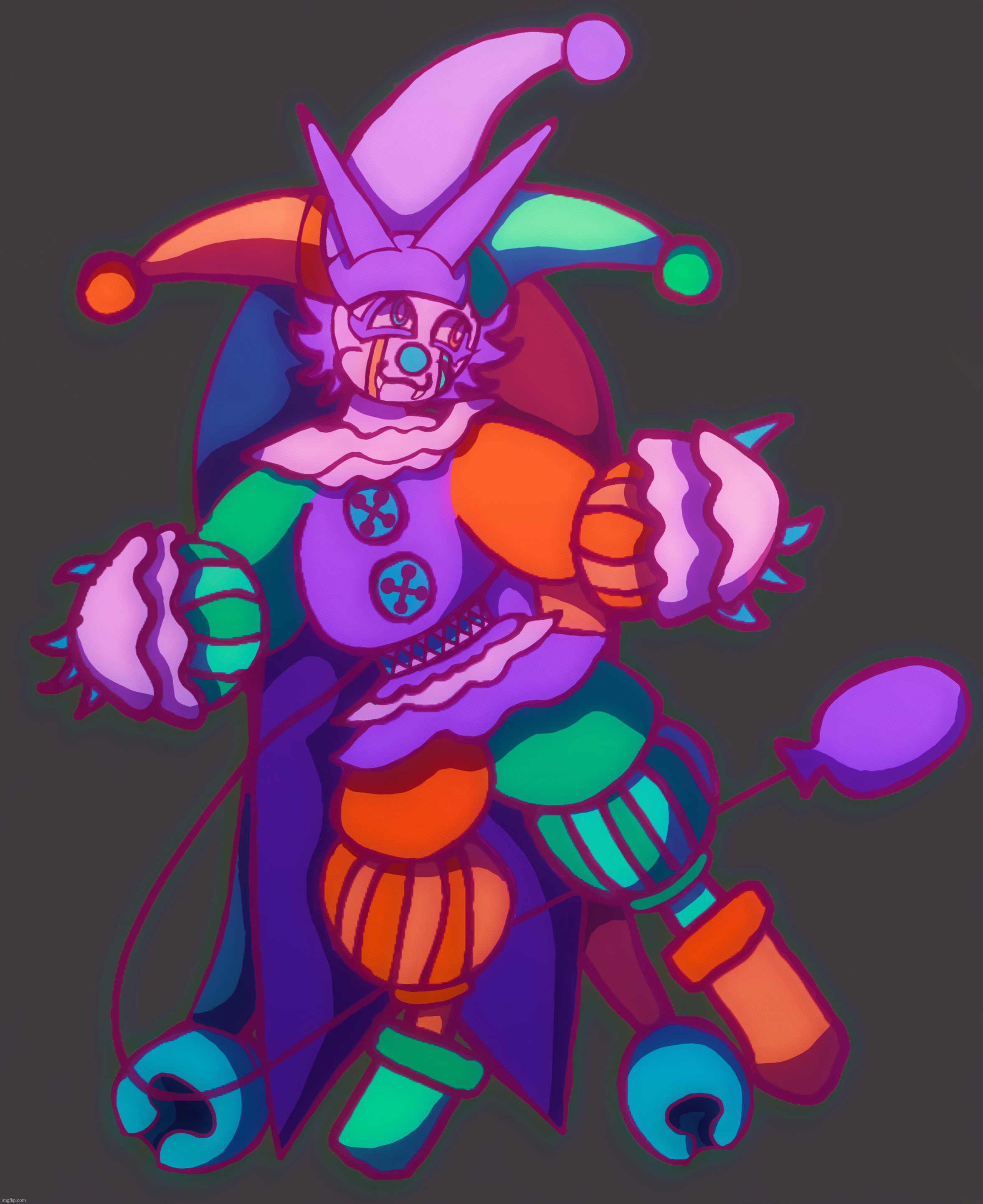 Drew a friends jester oc | image tagged in hey it's even april fools,the timing is perfect | made w/ Imgflip meme maker