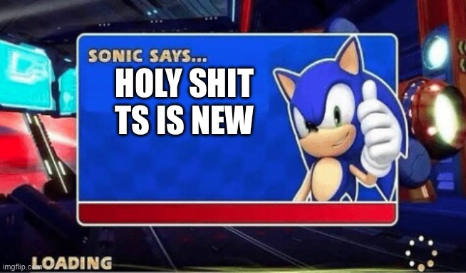 Sonic Says | Holy shit ts is new | image tagged in sonic says | made w/ Imgflip meme maker