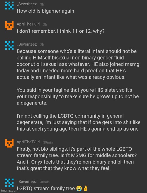 Full conversation with April so you can see even more of this degeneracy | made w/ Imgflip meme maker