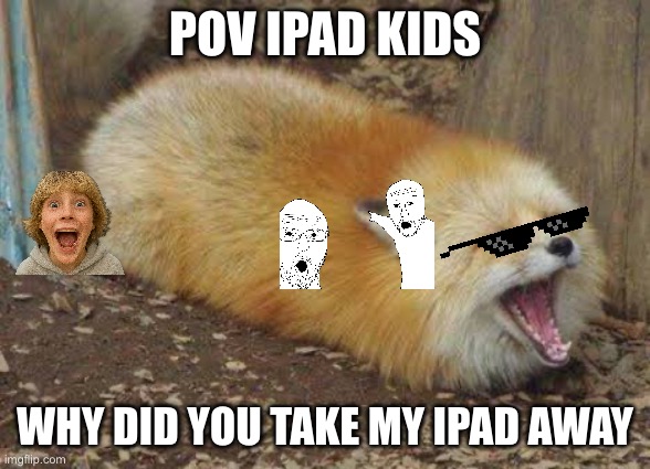 Fox screaming | POV IPad kids; Why did you take my IPad away | image tagged in fox screaming,ipad kids,funny memes,pov | made w/ Imgflip meme maker