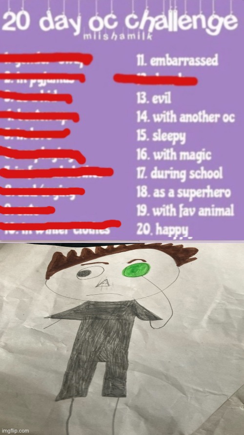 Prison feeling embarrassed and irritated because people aren’t getting his point (Day 6 I Skipped Some) | image tagged in oc challenge,prison,embarrassed,irritated | made w/ Imgflip meme maker