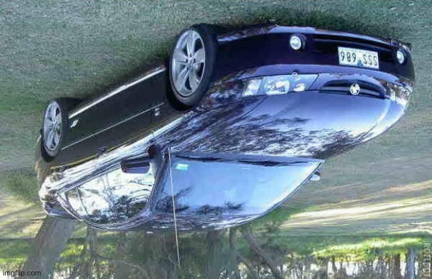 Upside-down Australian Car | image tagged in upside-down australian car | made w/ Imgflip meme maker