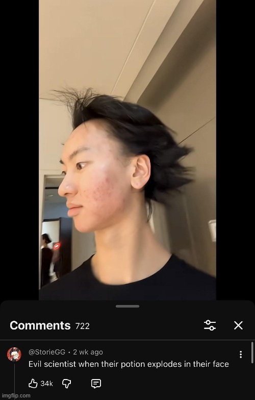 image tagged in evil,scientist,potion,explode,face,accurate | made w/ Imgflip meme maker