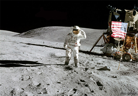 Moon landing flipped Blank Meme Template
