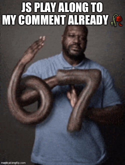 Js play along to my comment already ? | made w/ Imgflip meme maker