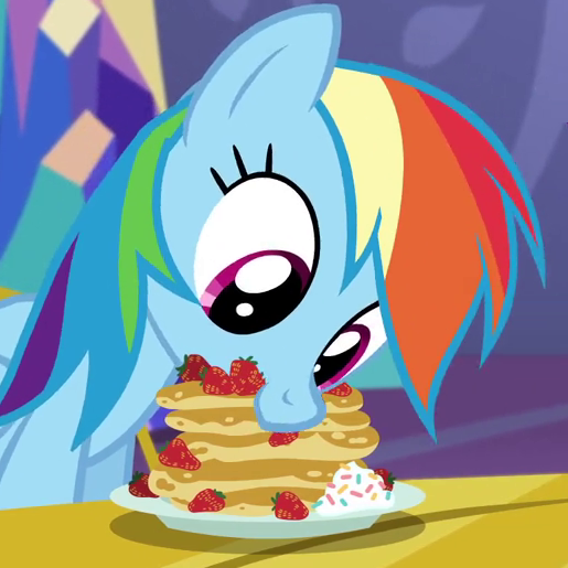 Rainbow Dash Eat Pancake Blank Meme Template