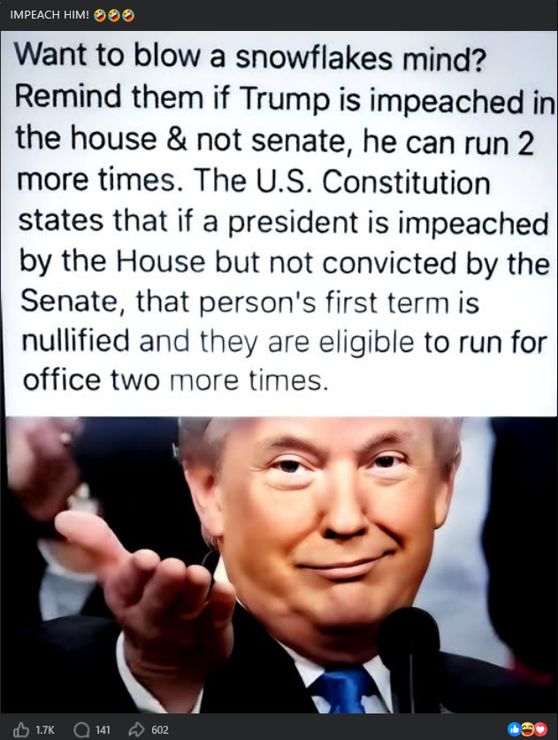 Trump Impeached run again Blank Meme Template