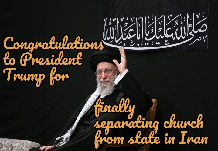 Separating Church from State since 2026 | made w/ Imgflip meme maker