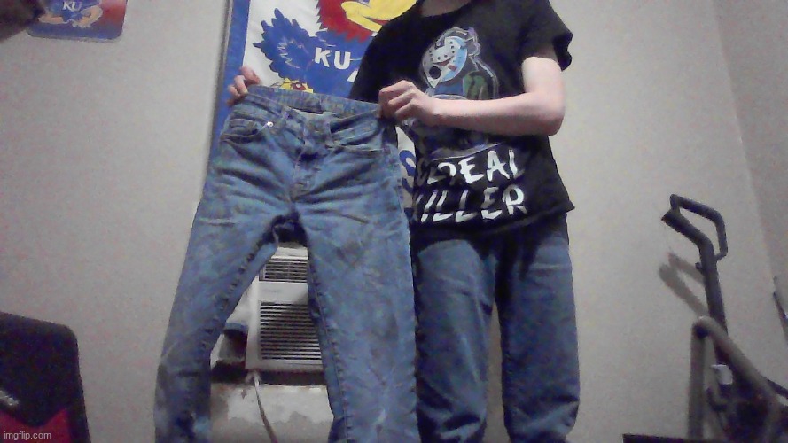 these are the jeans I'll be cutting (I hope I don't screw it up) | made w/ Imgflip meme maker