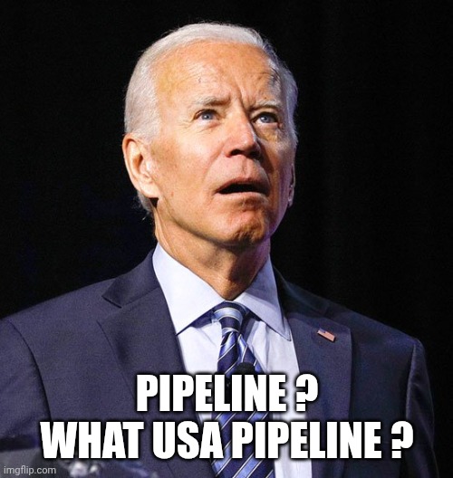 Joe Biden | Pipeline ?
What USA pipeline ? | image tagged in joe biden | made w/ Imgflip meme maker
