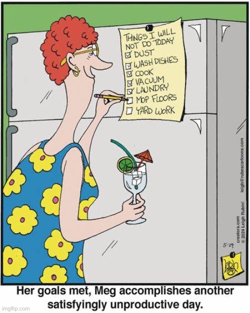 Rubes | image tagged in comics,rubes,things not to do,list,unproductive,satisfying | made w/ Imgflip meme maker