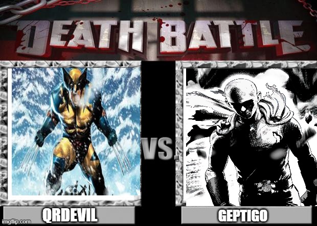 QRDEVIL VS GEPTIGO | QRDEVIL; GEPTIGO | image tagged in death battle,who would win | made w/ Imgflip meme maker