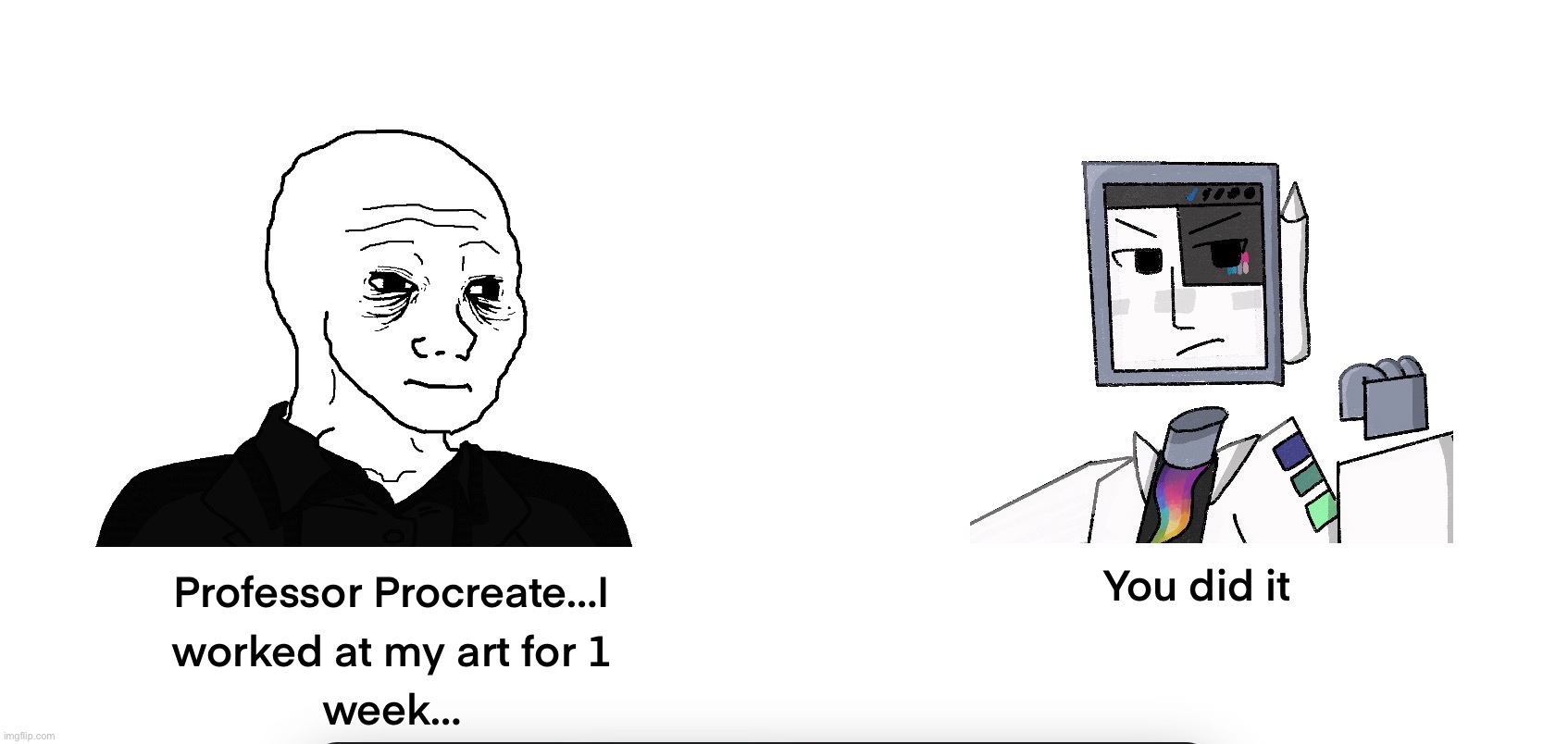 prof procreate meme that i made from wojak studio | made w/ Imgflip meme maker