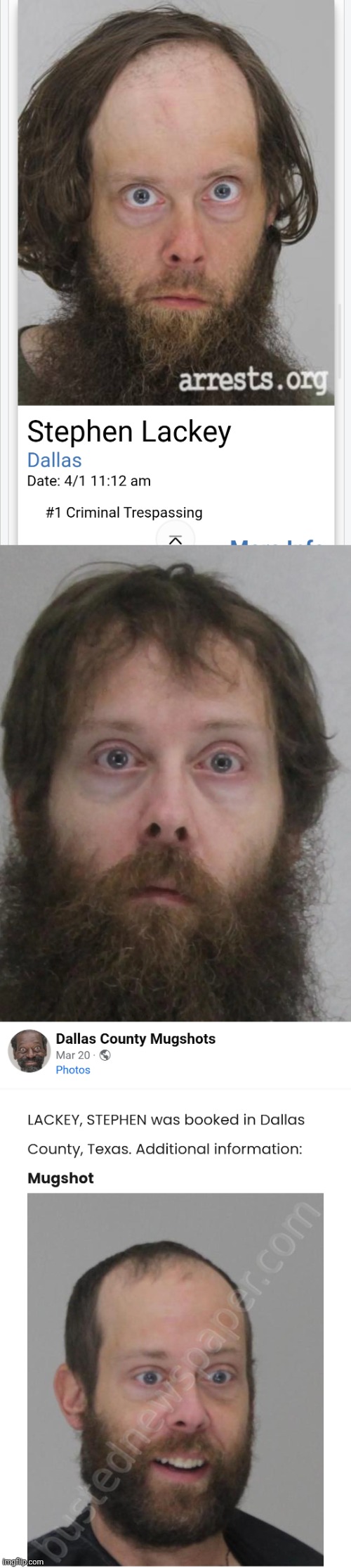 Man's mugshots show happy to ww3 | image tagged in ww3,1st | made w/ Imgflip meme maker