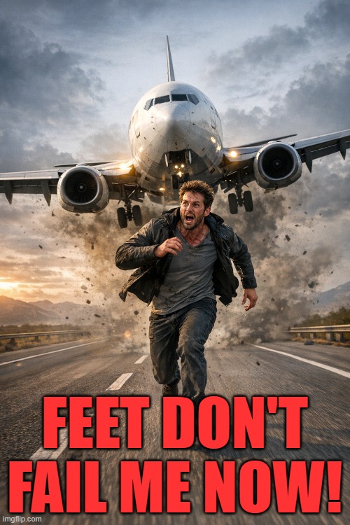 Feet don't fail me now! | made w/ Imgflip meme maker