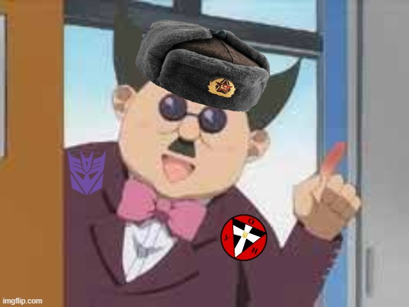 decepticommiebanderite principal (to love ru and transformers) | image tagged in to love ru principal | made w/ Imgflip meme maker