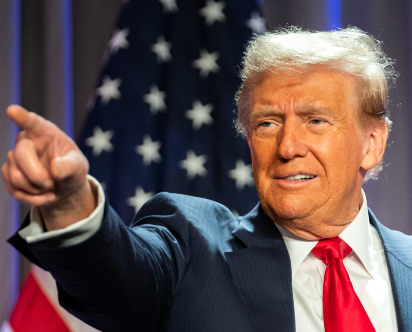 Trump pointing Blank Meme Template