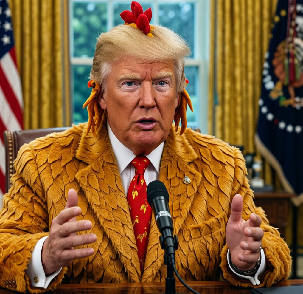 Donald Trump TACO orange chicken suit Blank Meme Template