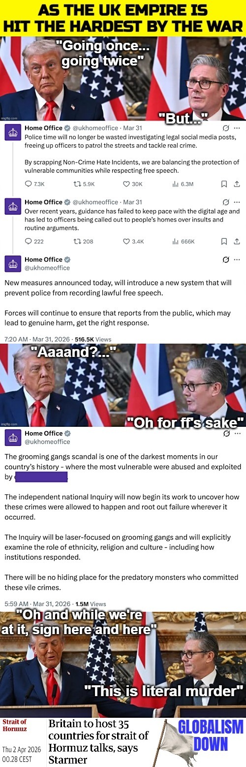 UK just lost its more than 100 years toll-control over the Strait of Hormuz. Now the larger middle east can pursue economic prog | image tagged in iran,donald trump,uk,politics,globalism | made w/ Imgflip meme maker