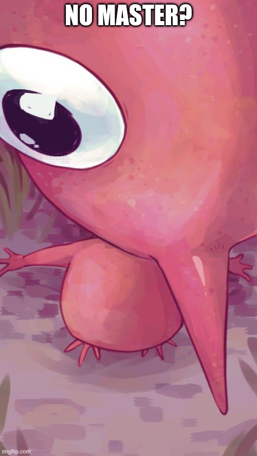 Red Pikmin Stare Meme | No Master? | image tagged in red pikmin stare meme | made w/ Imgflip meme maker