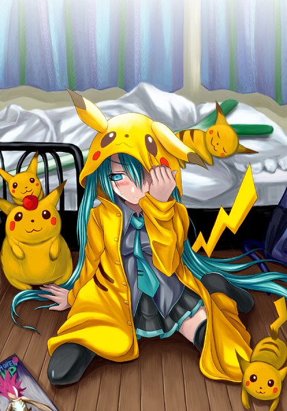 Hatsune Pikachu Blank Meme Template
