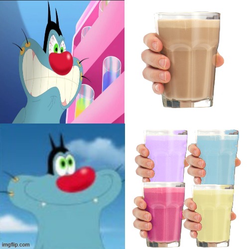 I hate using the Choccy Milk image | image tagged in the drake meme but it's oggy | made w/ Imgflip meme maker