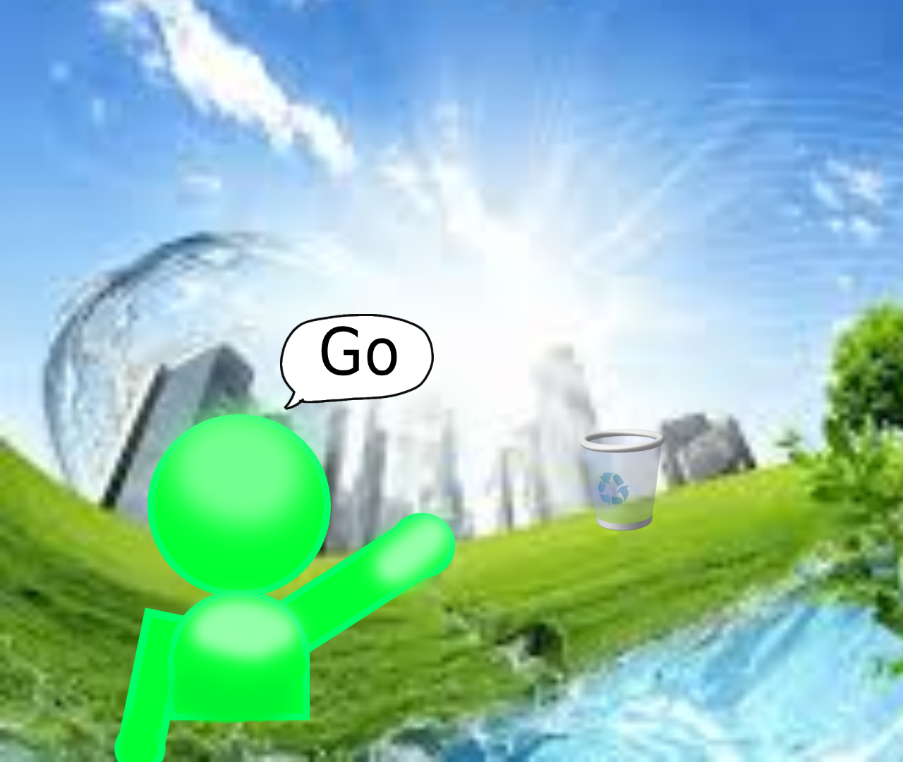 High Quality Frutiger Aero Recycle Bin Blank Meme Template