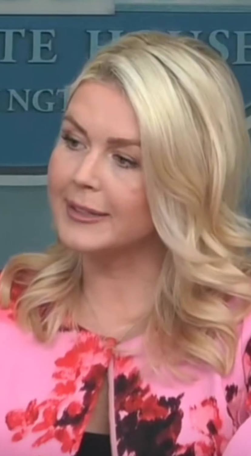 Karoline Leavitt with a shiner Blank Meme Template