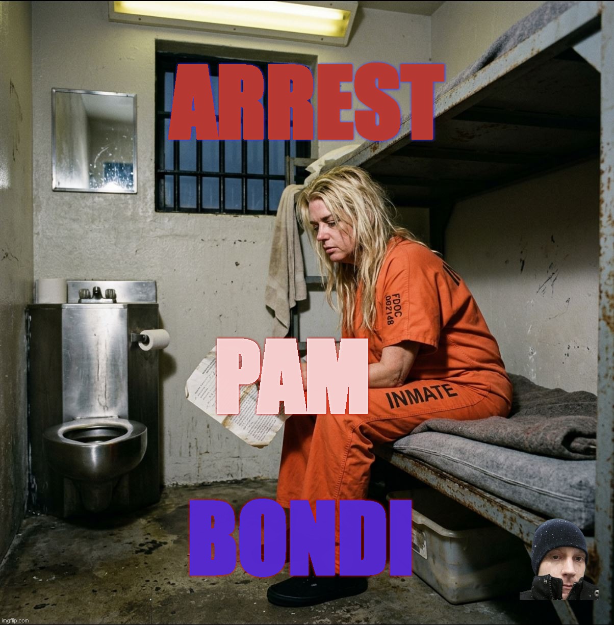 ArrestBondi | Arrest; Pam; Bondi | image tagged in pam bondi | made w/ Imgflip meme maker