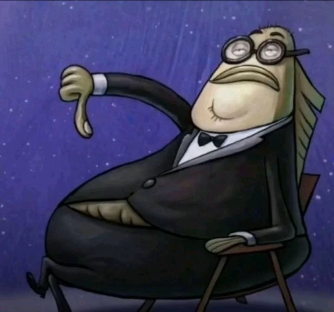 Bubble bass thumbs down Blank Meme Template