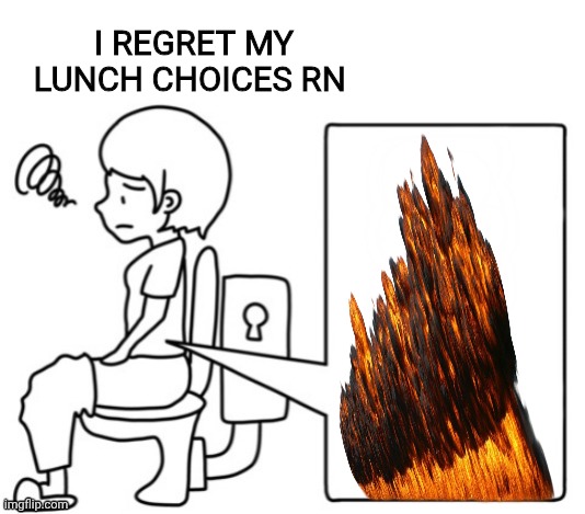 Bathroom Issues | I regret my lunch choices RN | image tagged in bathroom issues | made w/ Imgflip meme maker