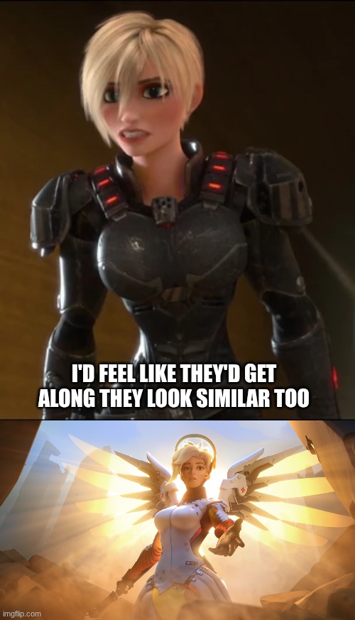 do they not??? like, they look kinda similar! | I'd feel like they'd get along they look similar too | made w/ Imgflip meme maker