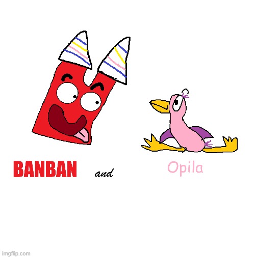 Banban and Opila | image tagged in custom image,tom and jerry,parody | made w/ Imgflip meme maker