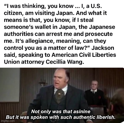 And we thought Harris was bad | Not only was that asinine 
But it was spoken with such authentic liberish. | image tagged in politics lol,memes,supreme court,liberal logic | made w/ Imgflip meme maker