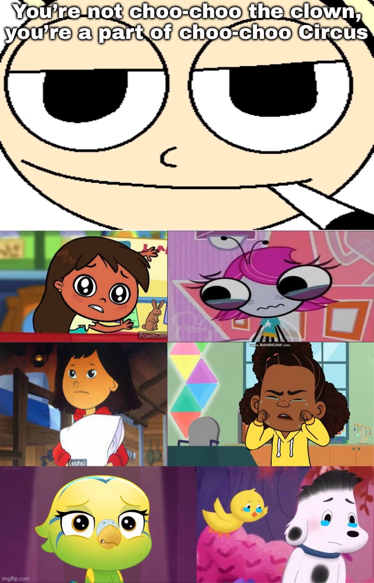 Fruit, the lemon forced me to ruin this, so I have to | You’re not choo-choo the clown, you’re a part of choo-choo Circus | image tagged in ruin this fill in meme 100i | made w/ Imgflip meme maker