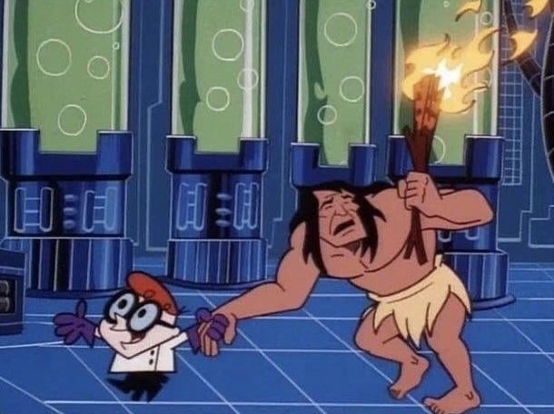 dexter caveman Blank Meme Template