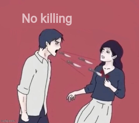 Racial slurs | No killing | image tagged in racial slurs | made w/ Imgflip meme maker