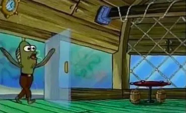 High Quality fish walking in Blank Meme Template