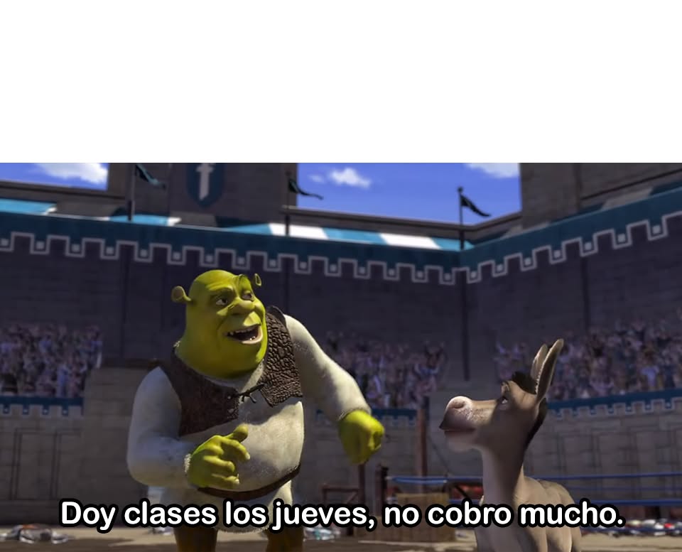 Shrek clases Blank Meme Template