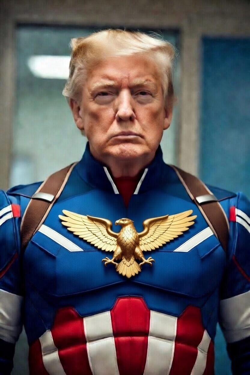 Captain Trump America Blank Meme Template