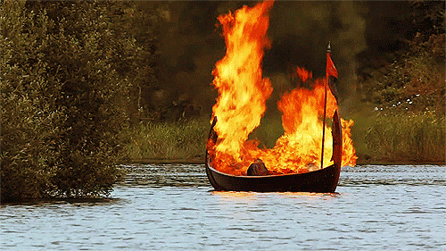 Viking Boat Funeral Blank Meme Template