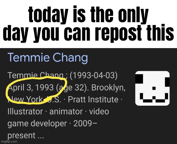 today is the only day you can repost this | made w/ Imgflip meme maker