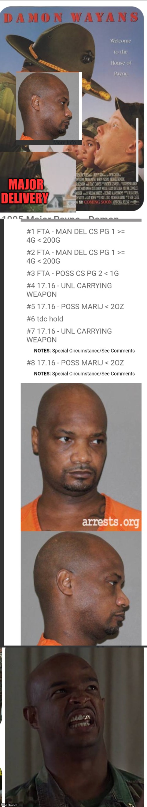 Major payne reboot parody | MAJOR DELIVERY | image tagged in wtf | made w/ Imgflip meme maker