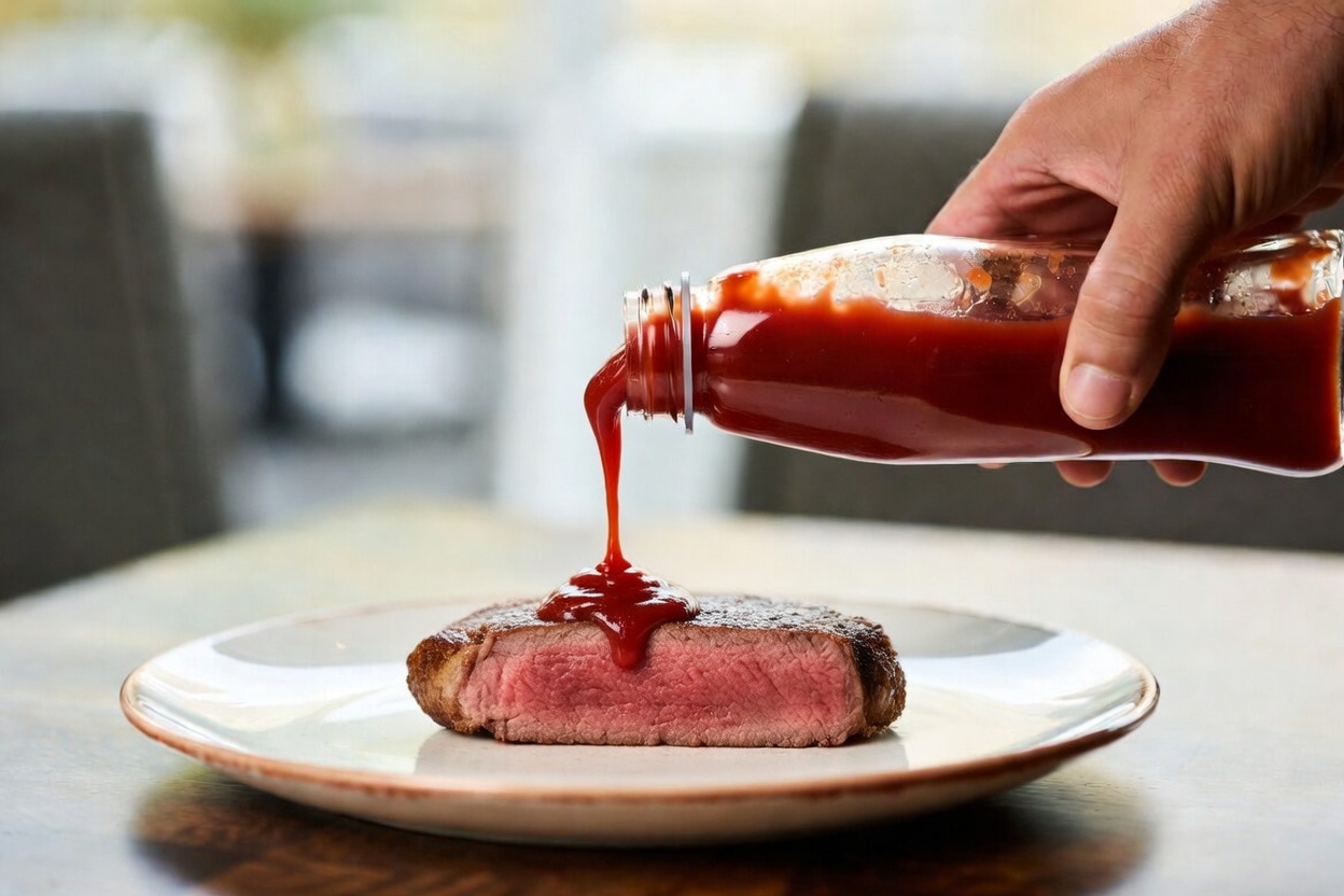 Ketchup on steak Blank Meme Template