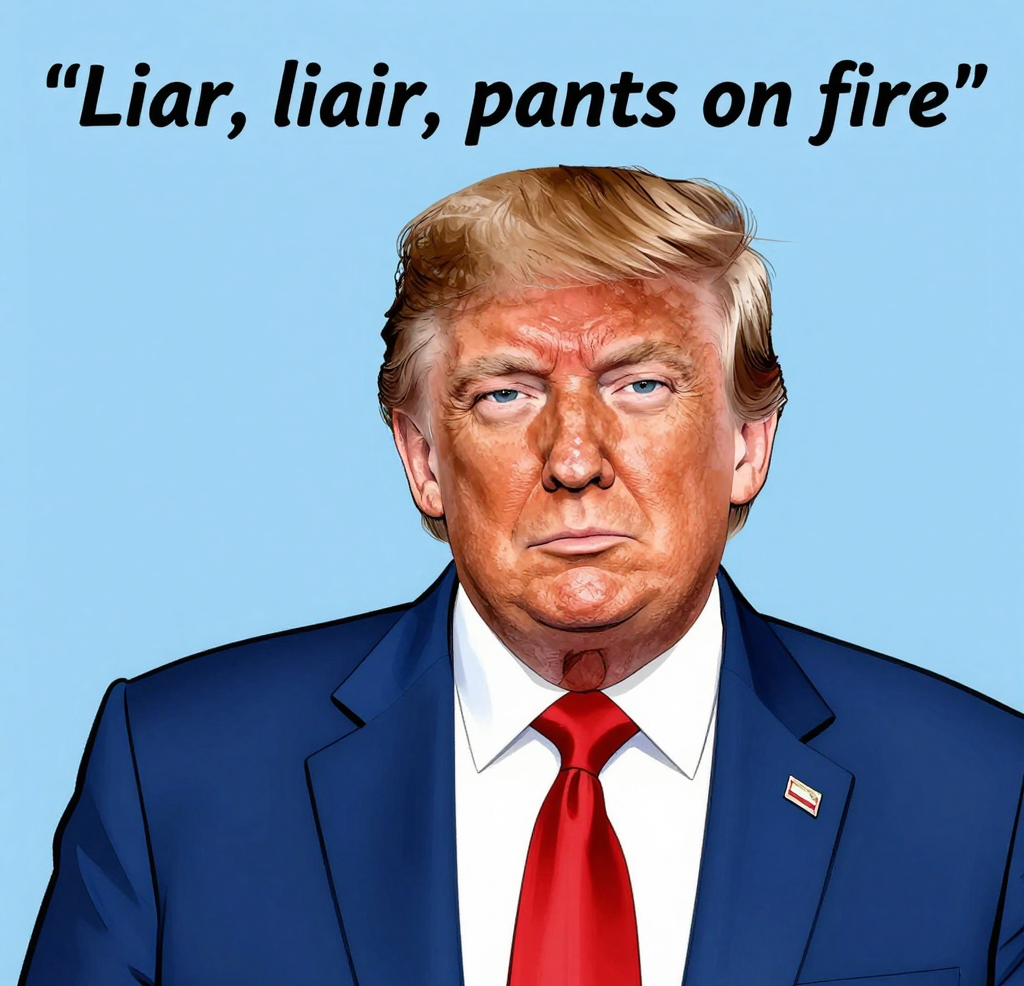 Donald Trump liar, liar pants on fire Blank Meme Template