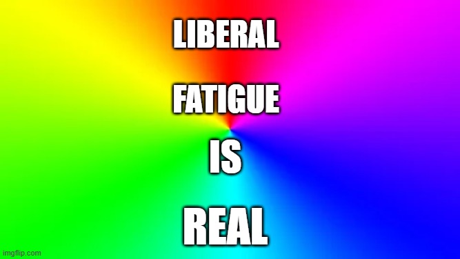 liberal fatigue is real | Liberal; fatigue; is; real | made w/ Imgflip meme maker