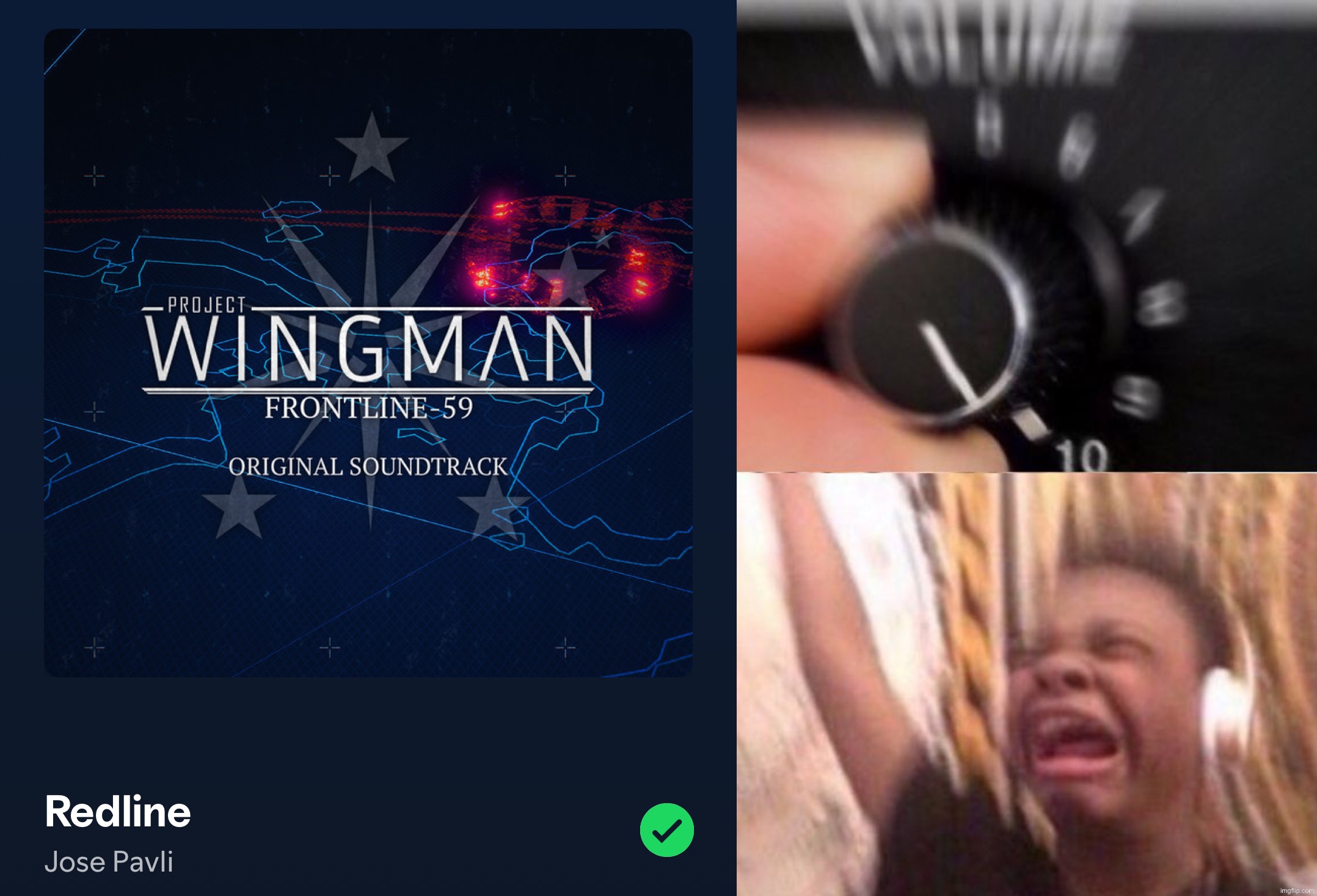 this song is so peak | image tagged in turn up the volume,project wingman,music,video game music | made w/ Imgflip meme maker